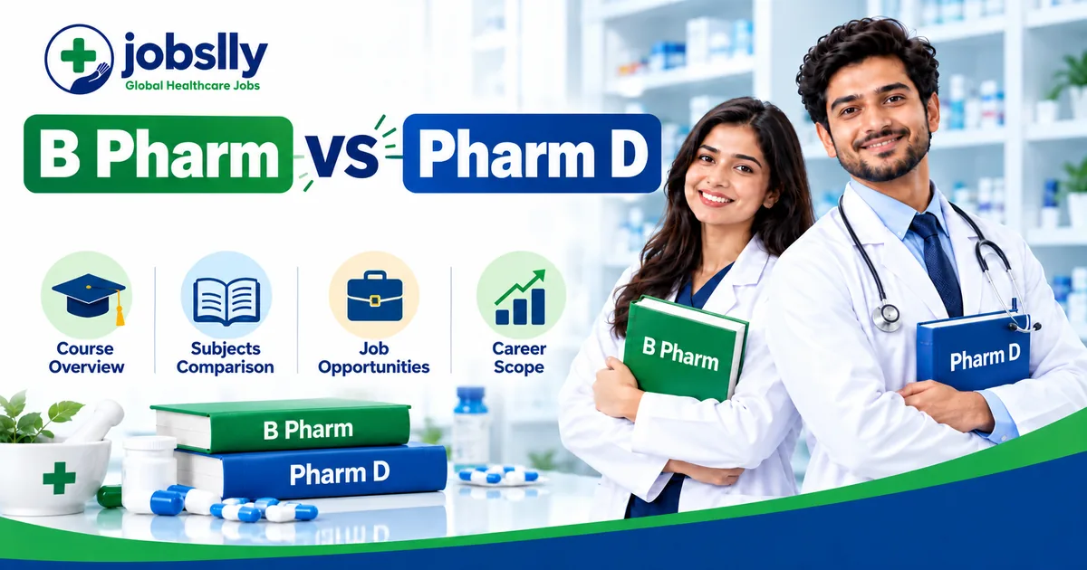 Difference Between B Pharm and Pharm D: Course, Subjects, Jobs & Scope - Jobslly Blog