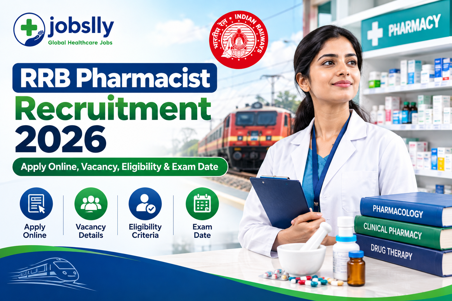 RRB Pharmacist Recruitment 2026: Apply Online, Vacancy, Eligibility & Exam Date - Jobslly Blog